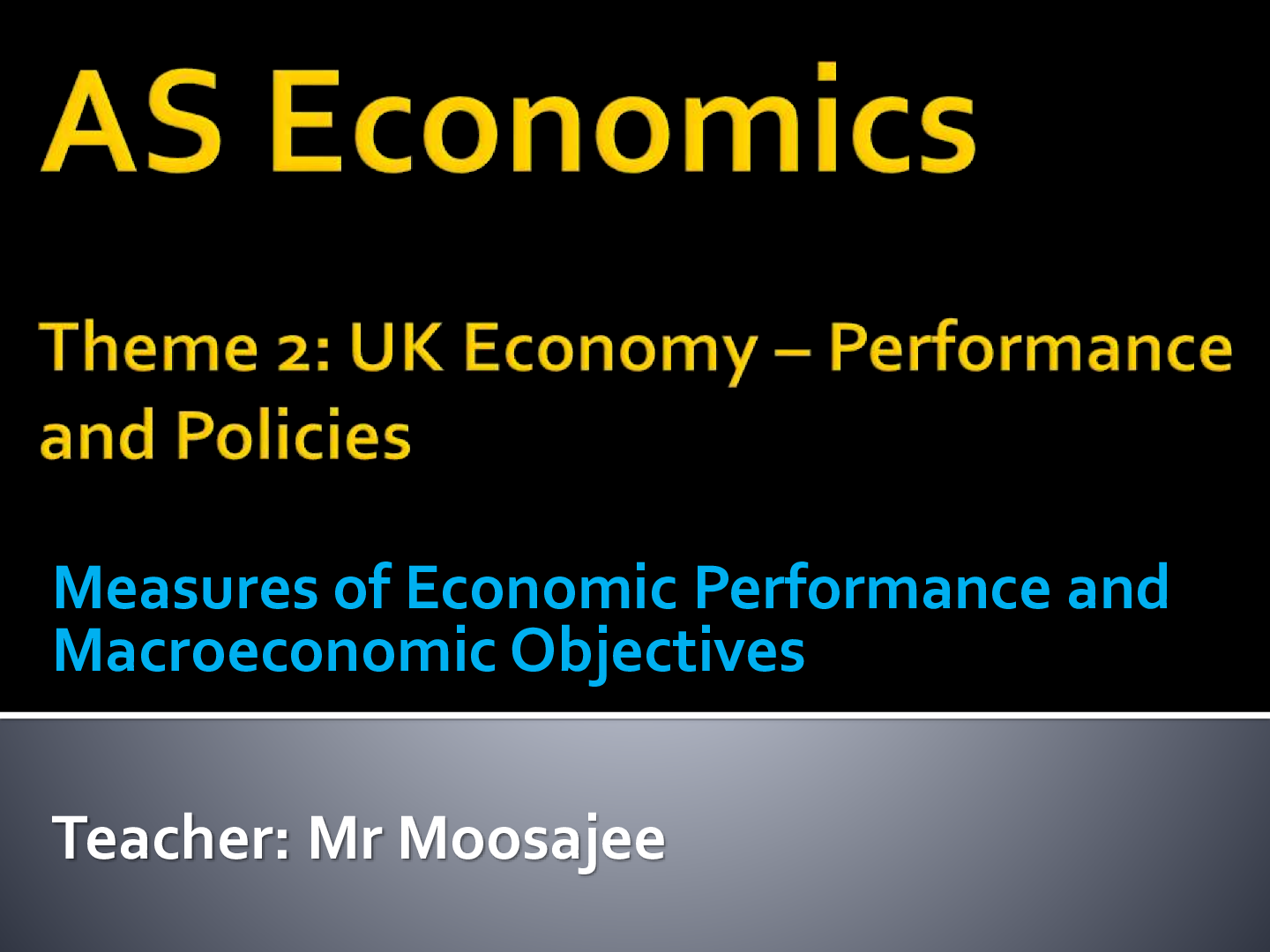 Preview of AS Level Economics - Economic Performance and Macroeconomic Objectives