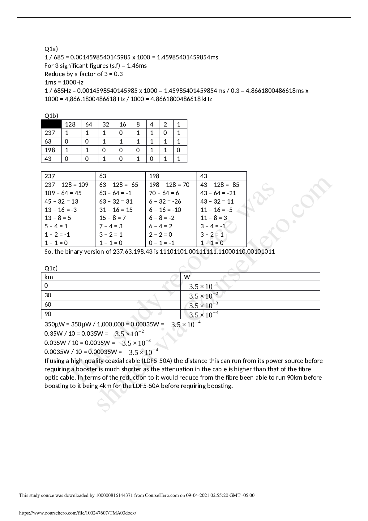 Preview of TM111-Introduction to Computing - TMA03 (Marked)