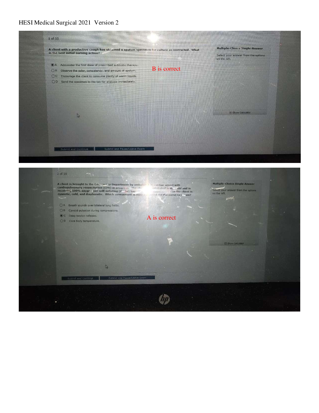 Preview image for HESI MED SURG 2021 V2 SCREENSHORTS REAL EXAM QUESTIONS AND ANSWERS