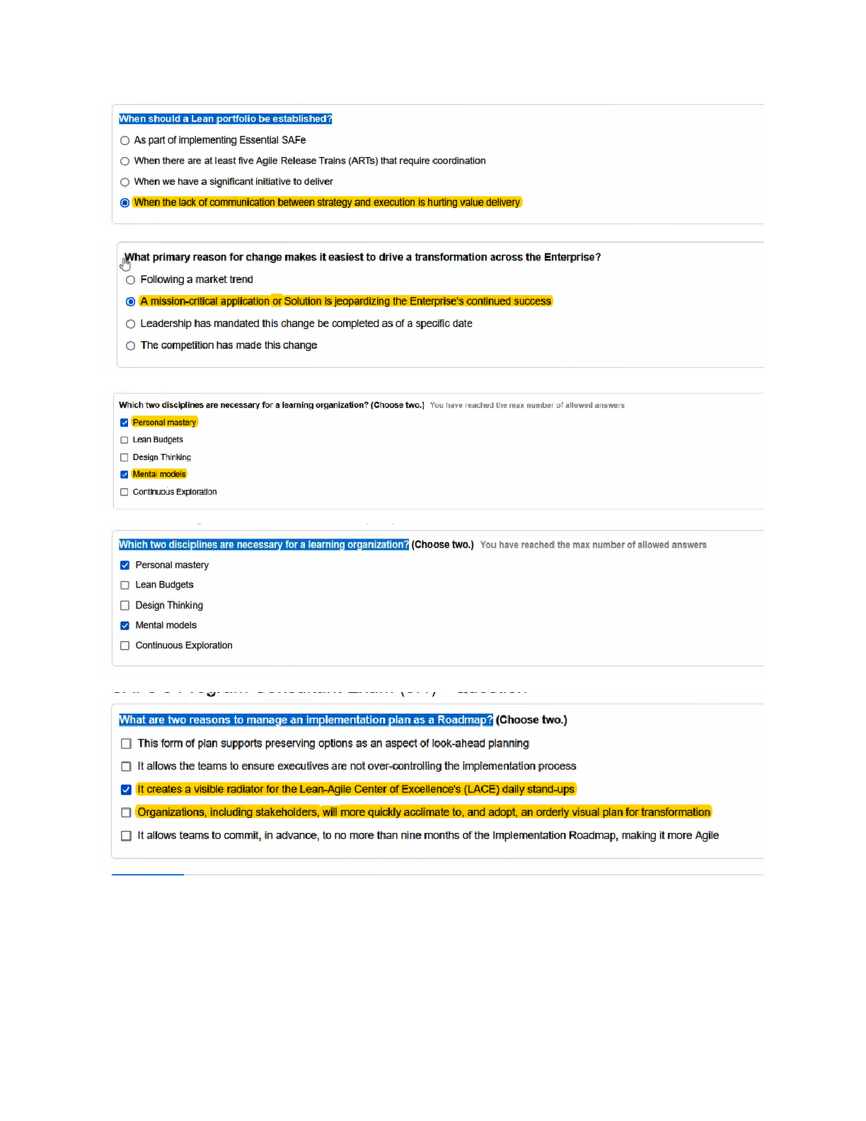 Preview of Scaled Agile Framework (SAFe) Program Consultant (SPC) Exam Questions with Verified Answer