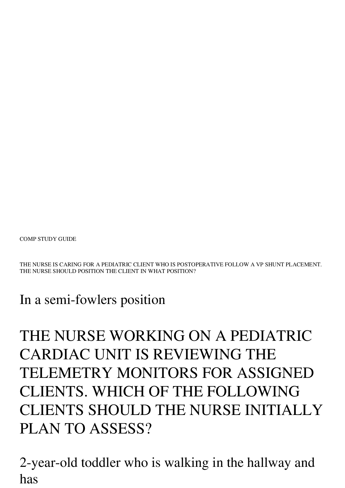 Preview image of COMP NUR 280 STUDY GUIDE document