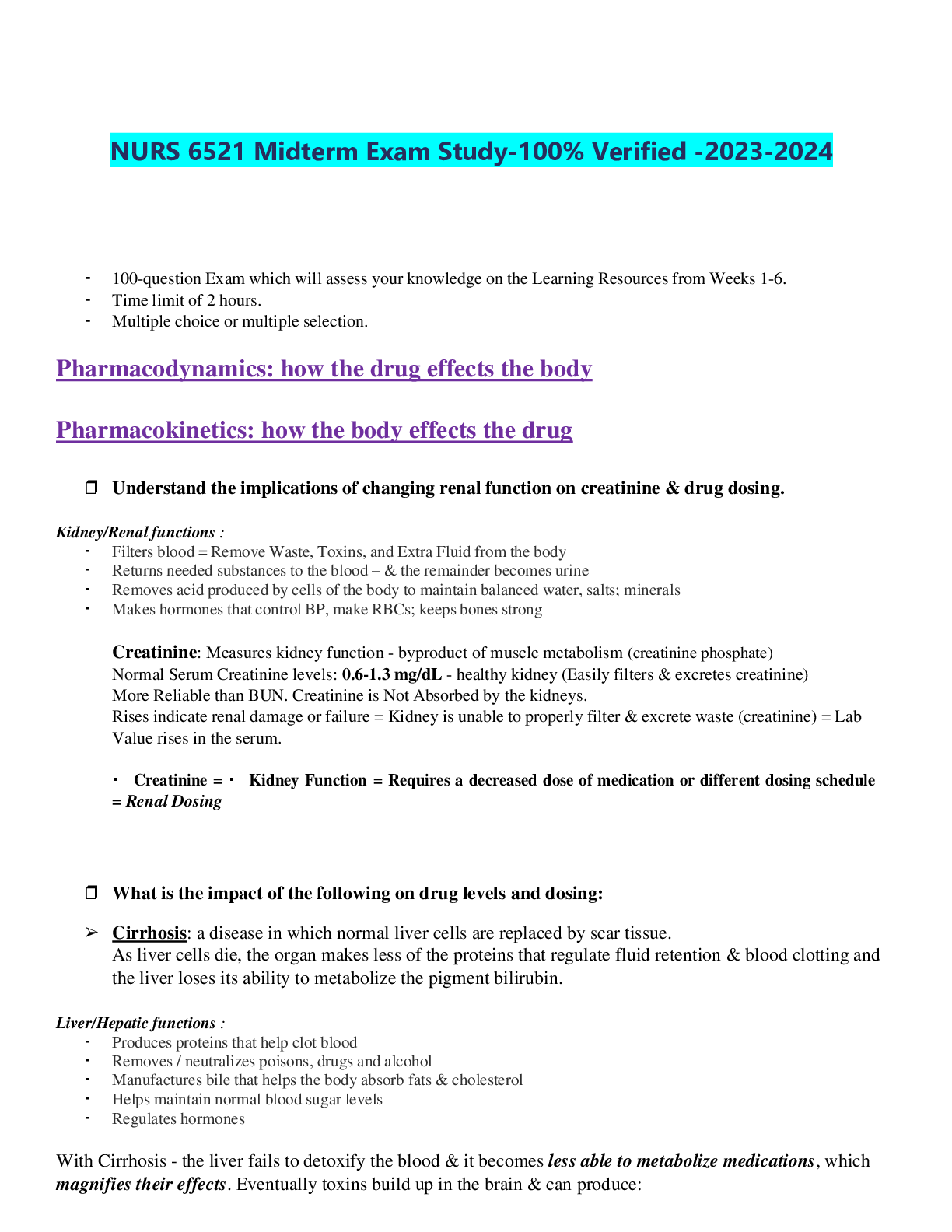 Preview image for NURS 6521 Midterm Exam Study-100% Verified -2023-2024
