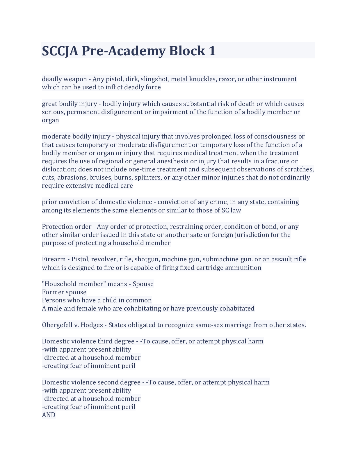 Preview image of SCCJA Pre-Academy Block 1 With Complete Solution document