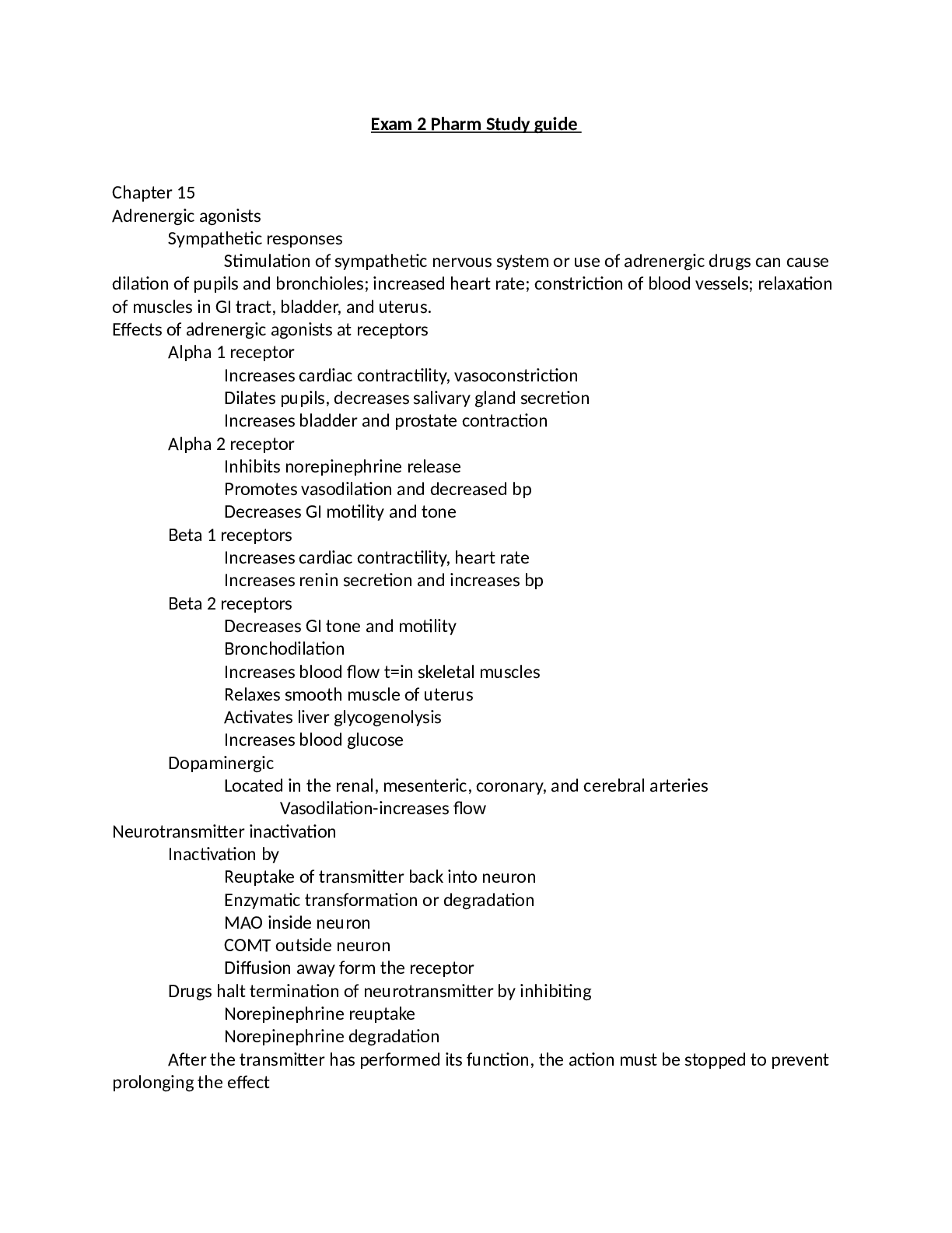 Preview image of NUR 210, 242 Pharm Exam 2 Study Guide document