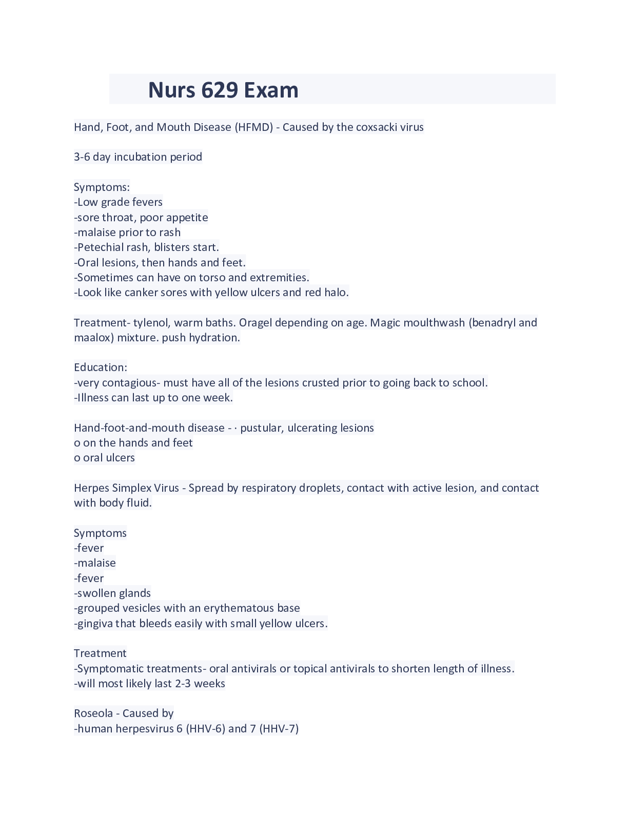 Preview image of Nurs 629 Exam Latest Updates rated A+ document