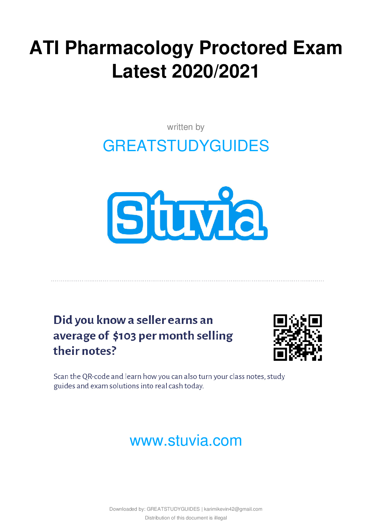 Preview image for ATI Pharmacology Proctored Exam Latest 2022/2023