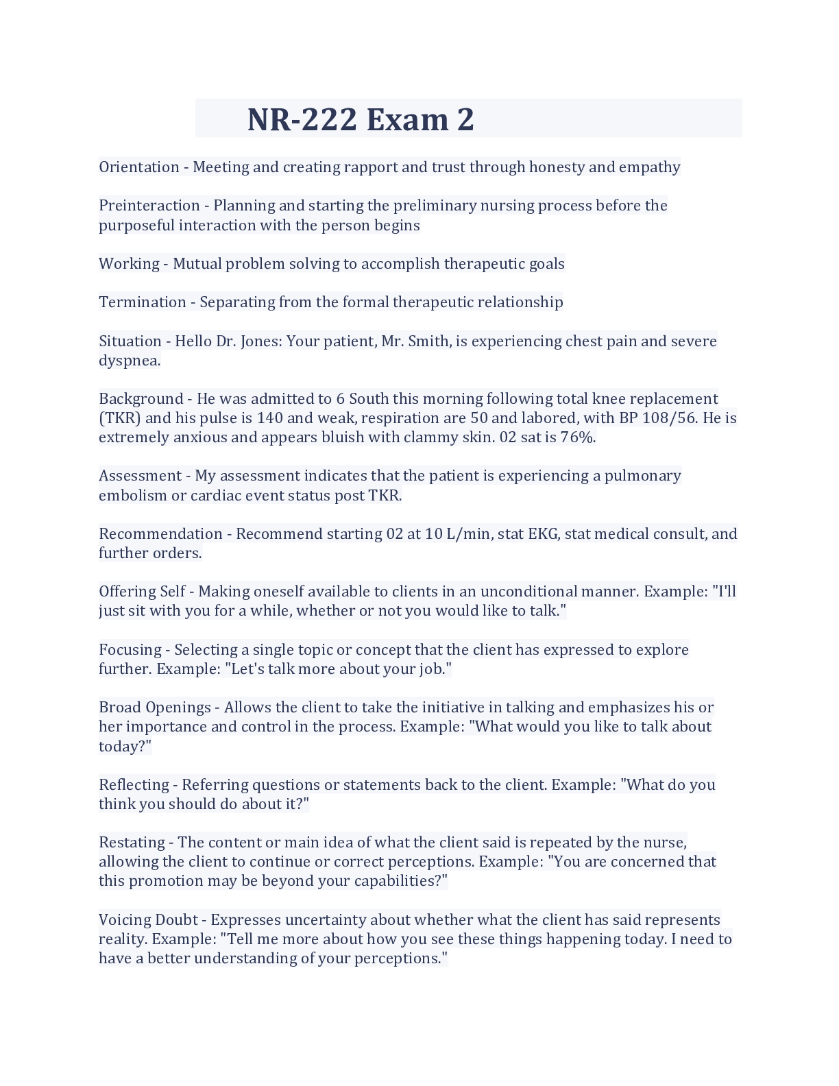 Preview image of NR-222 Exam 2 Latest Updates 2023 document