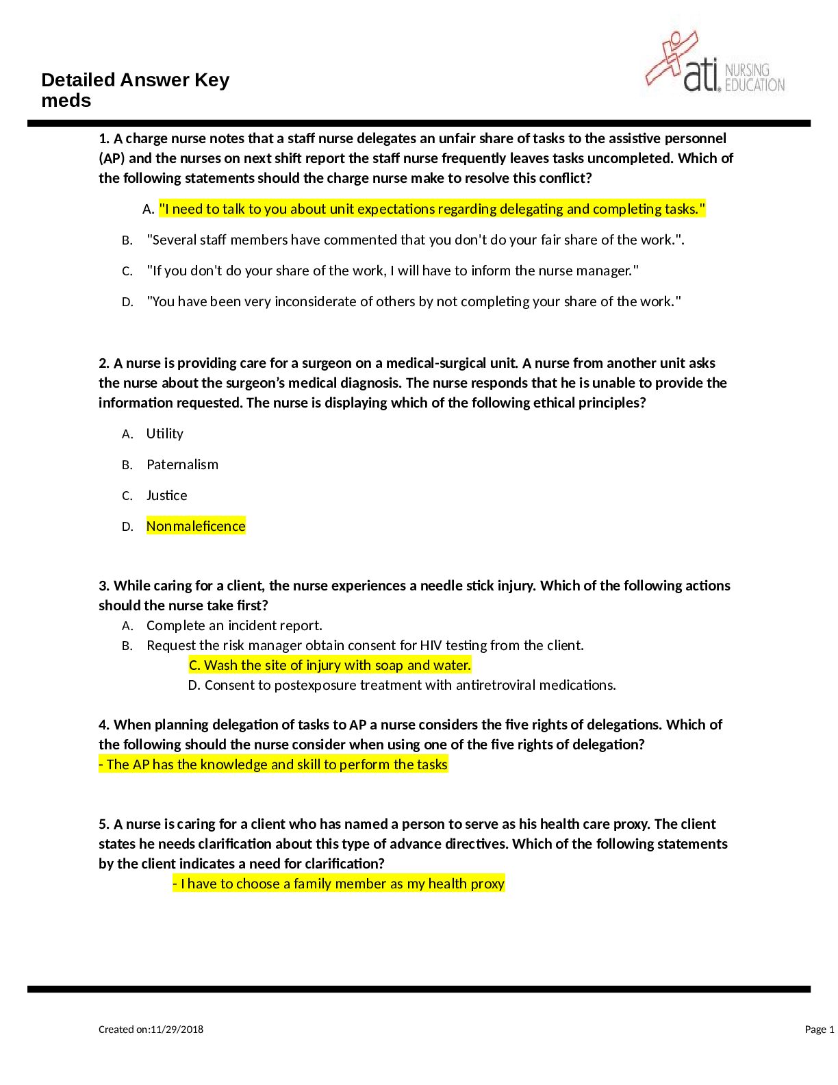 Preview image for ATI Leadership Proctored Exam-100 Complete Questions