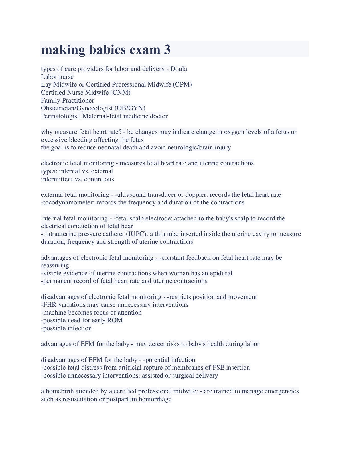 Preview image for making babies exam 3 Latest Updates