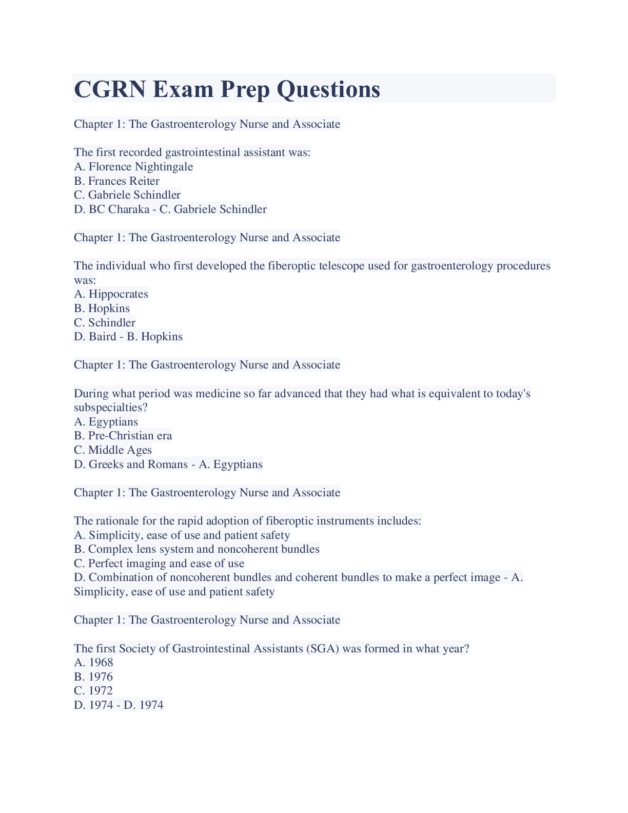 Preview image for CGRN Comprehensive Exam Latest Updates