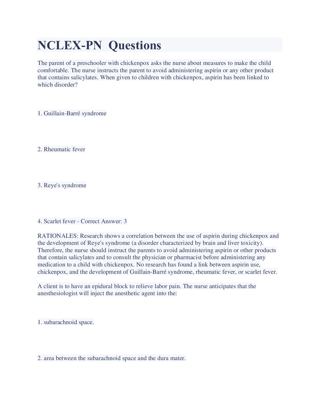 Preview image for NCLEX-PN  Questions And Answers Verified A+