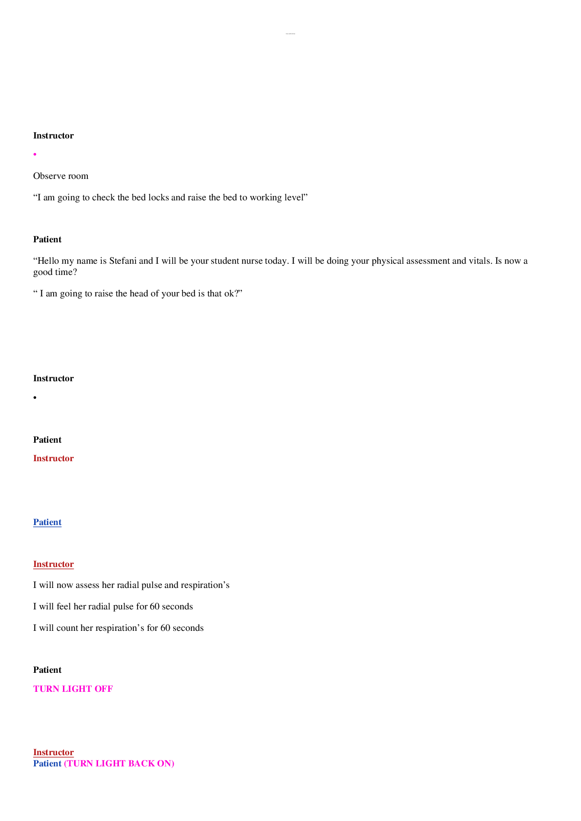 Preview image for Head-to-Toe Assessment Script