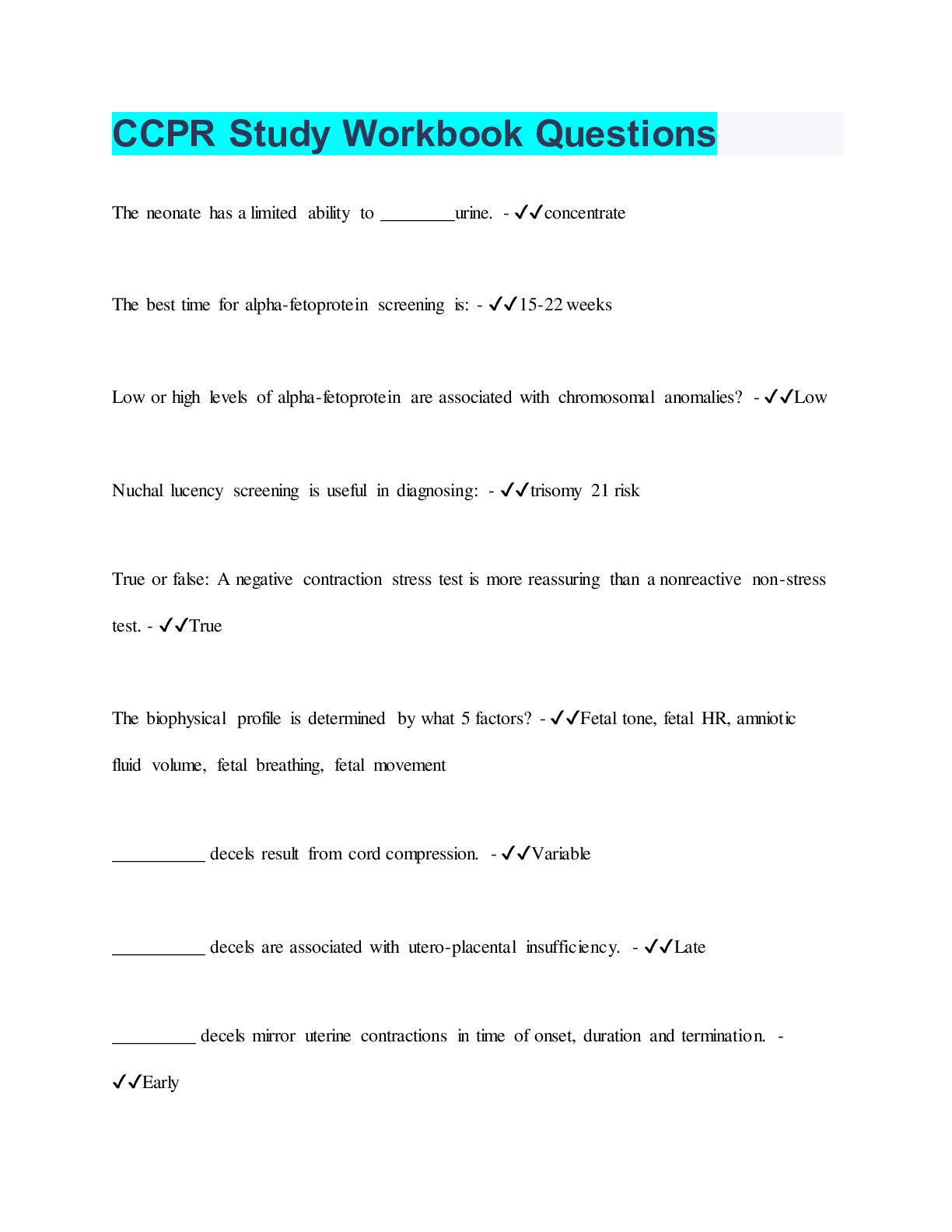 Preview image of CCPR Study Workbook Questions document