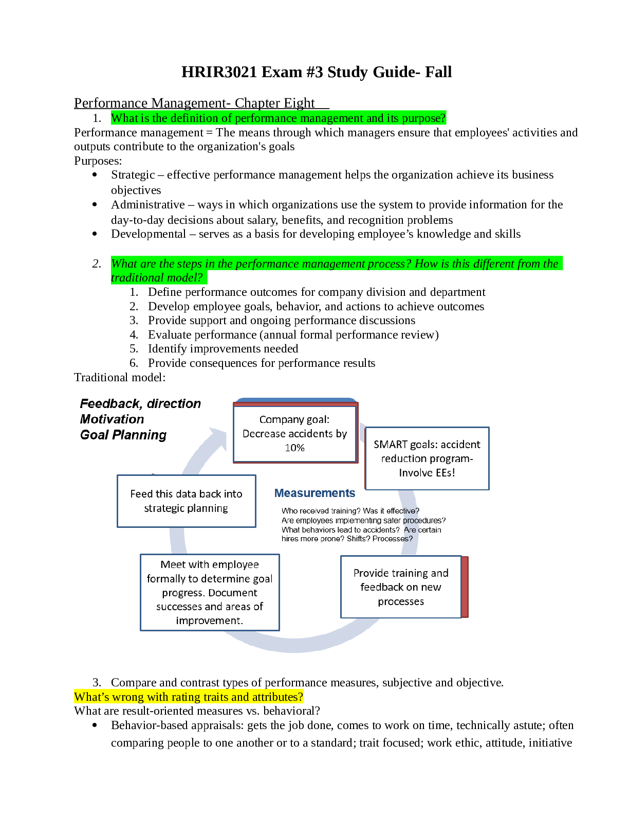 Preview of HRIR3021 Final  Exam 20232024