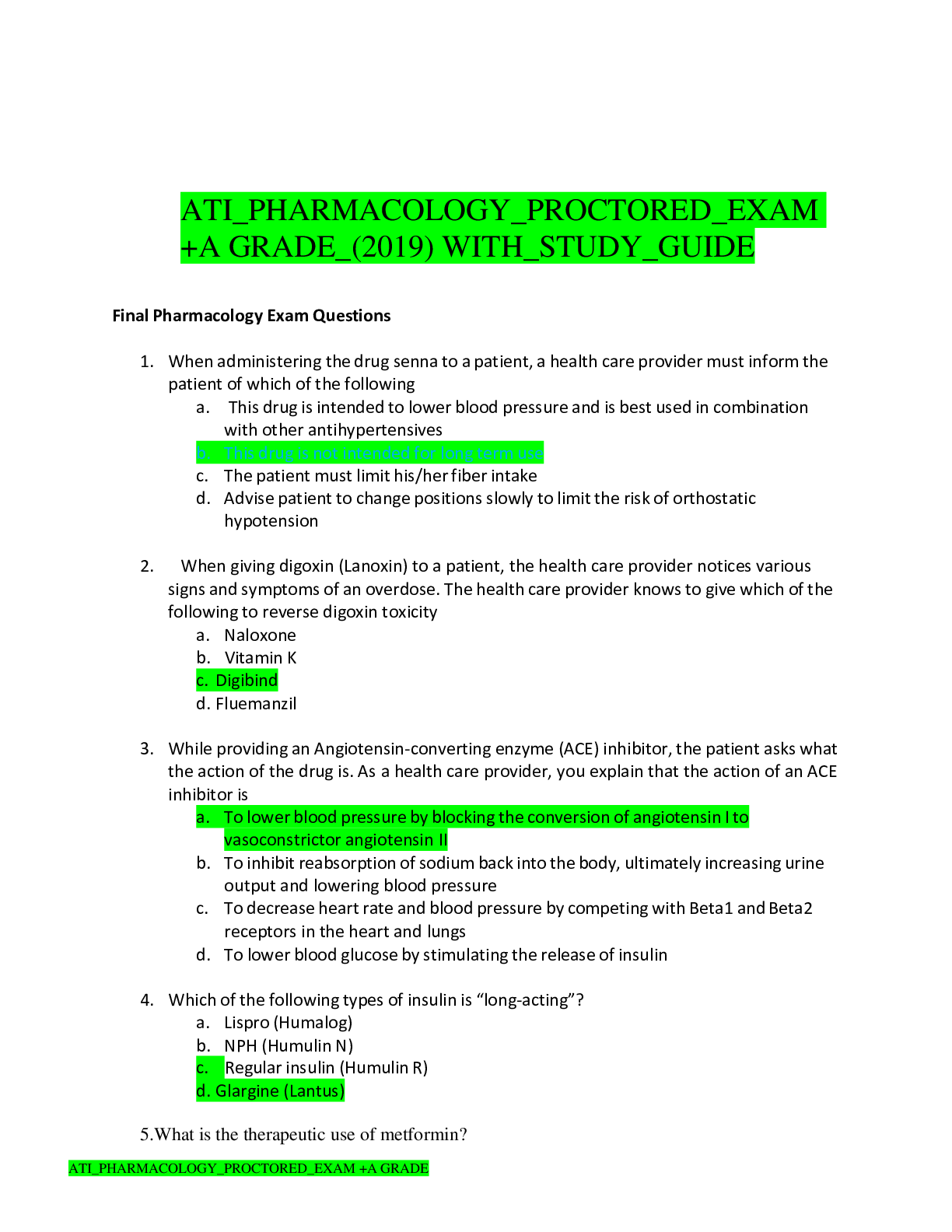 Preview image for ATI_PHARMACOLOGY_PROCTORED_EXAM +A GRADE ATI_PHARMACOLOGY_PROCTORED_EXAM +A GRADE_(2019) WITH_STUDY_GUID