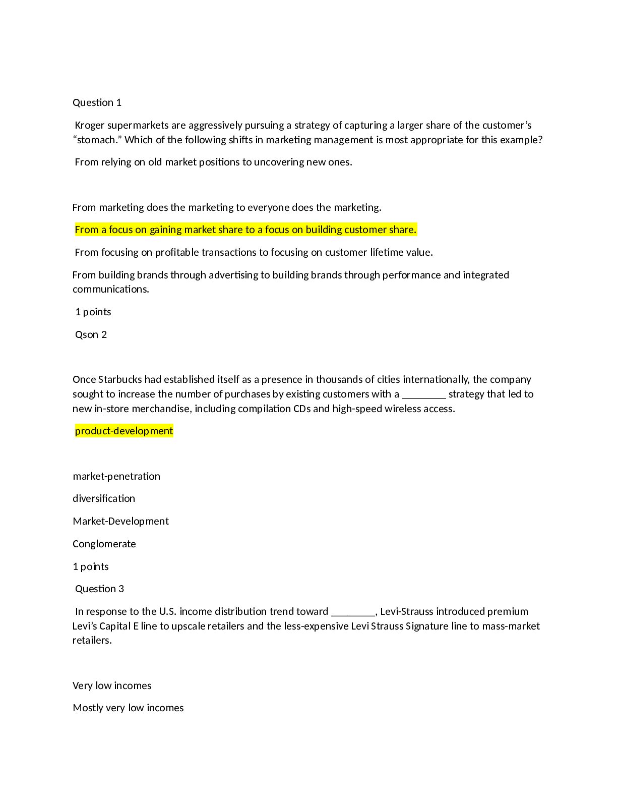 Preview image of MKT 602 Midterm practice ALL VERSIONS document