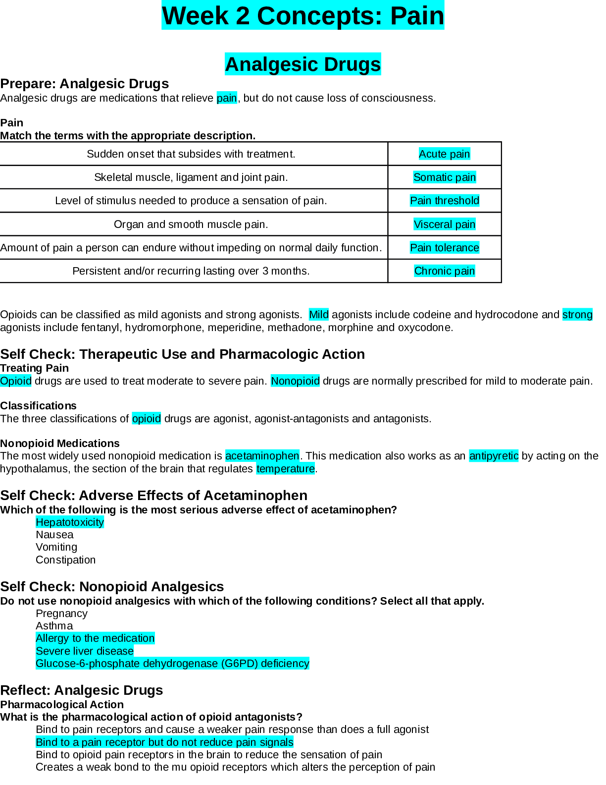 Preview image of NR293_ Pharmacology for Nursing Practice Week 2 Concepts. document