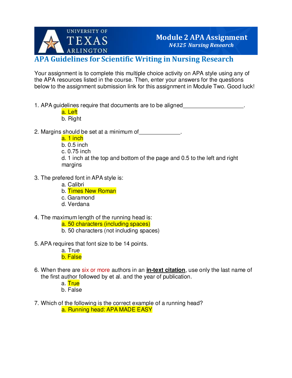 Preview of N4325 MODULE 2 APA Guidelines for Scientific Writing in Nursing Research