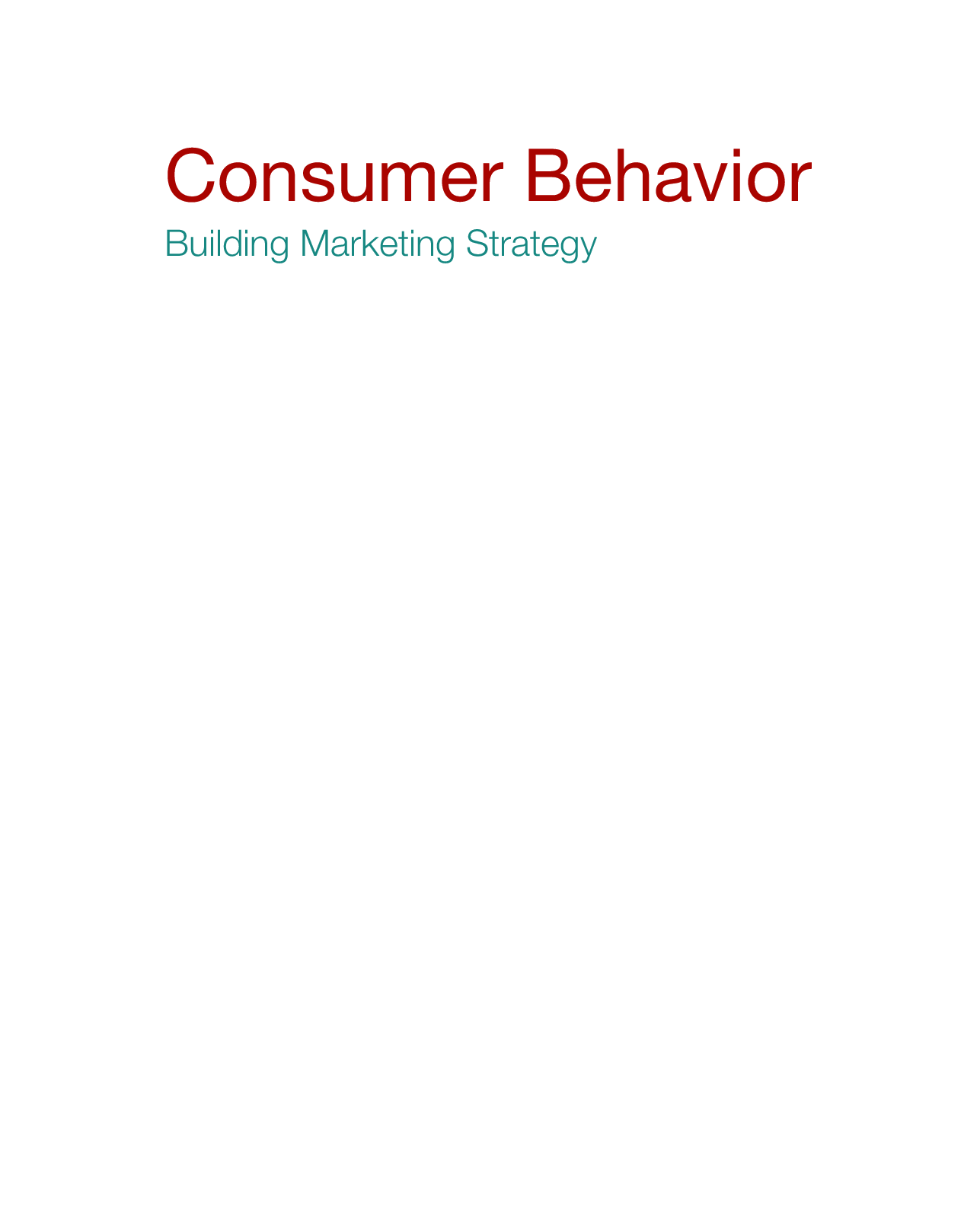 Preview image of Consumer Behavior  Building Marketing Strategy document