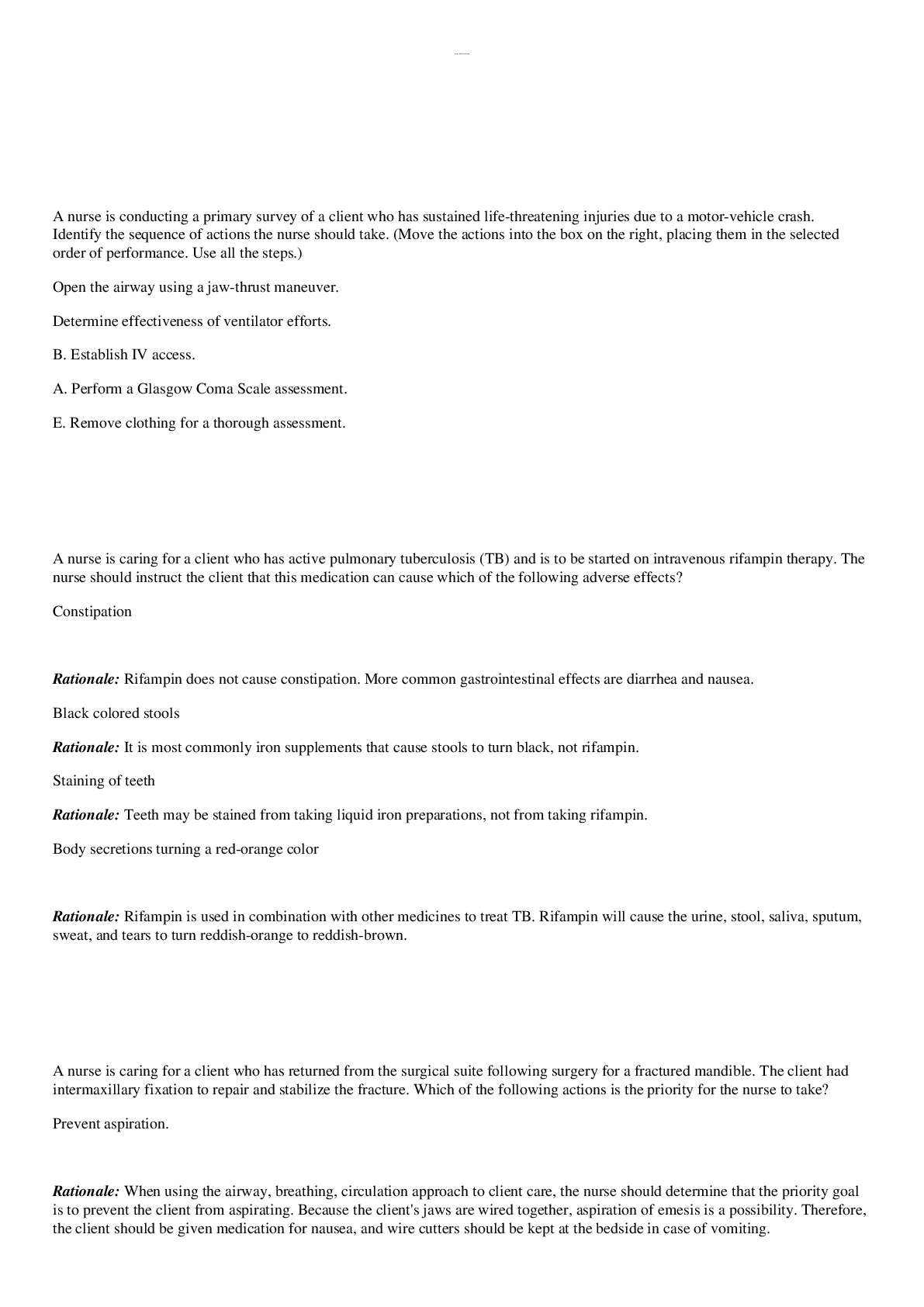 Preview image for COMPLEX OXYGENATION ATI PRACTICE DETAILED ANSWER KEY