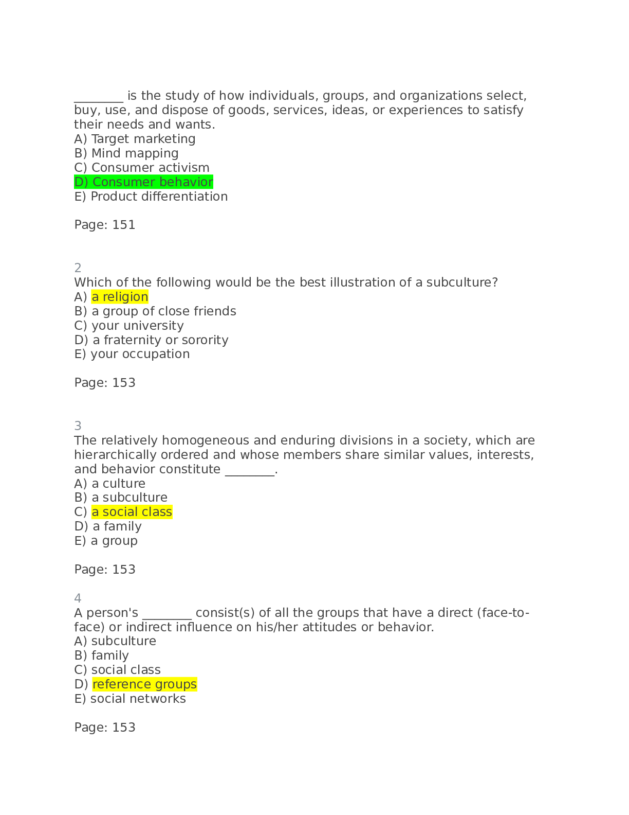 Preview image of MKT 602 Midterm practice ALL VERSIONS Testbank full document