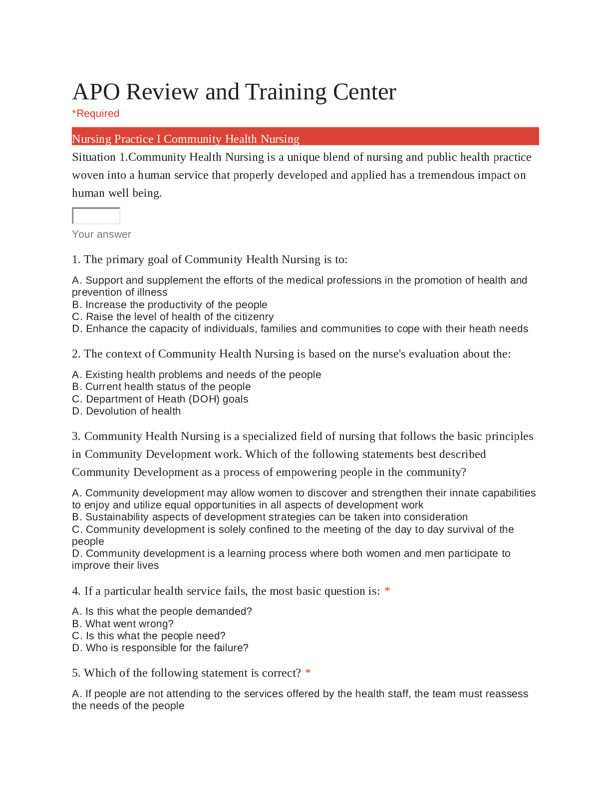Preview of APO Review and Training Center FULL