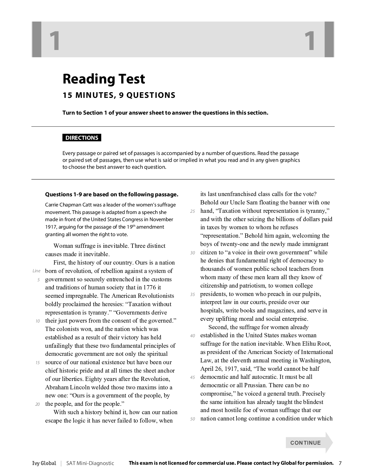 Preview image of SAT 2023 AUGUST MINI DIAGNOSTIC TEST document