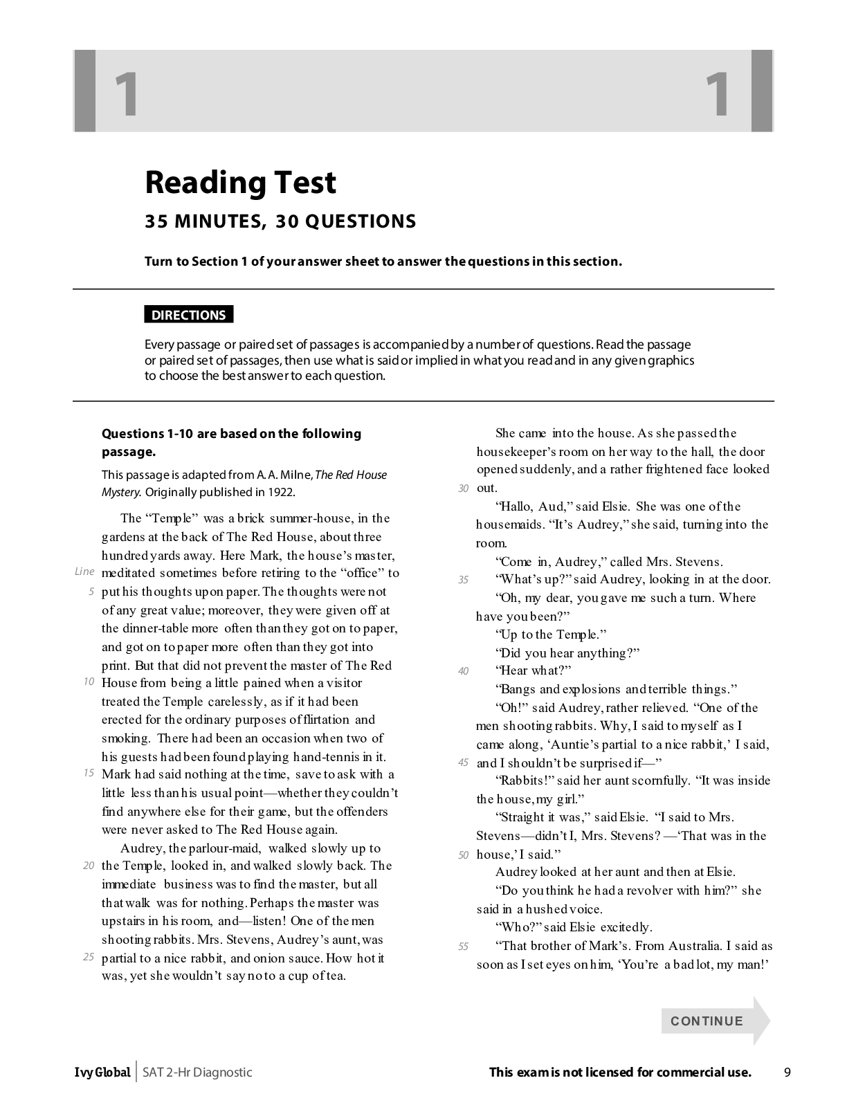 Preview image of SAT 2023 2 HOUR DIAGNOSTIC TEST document