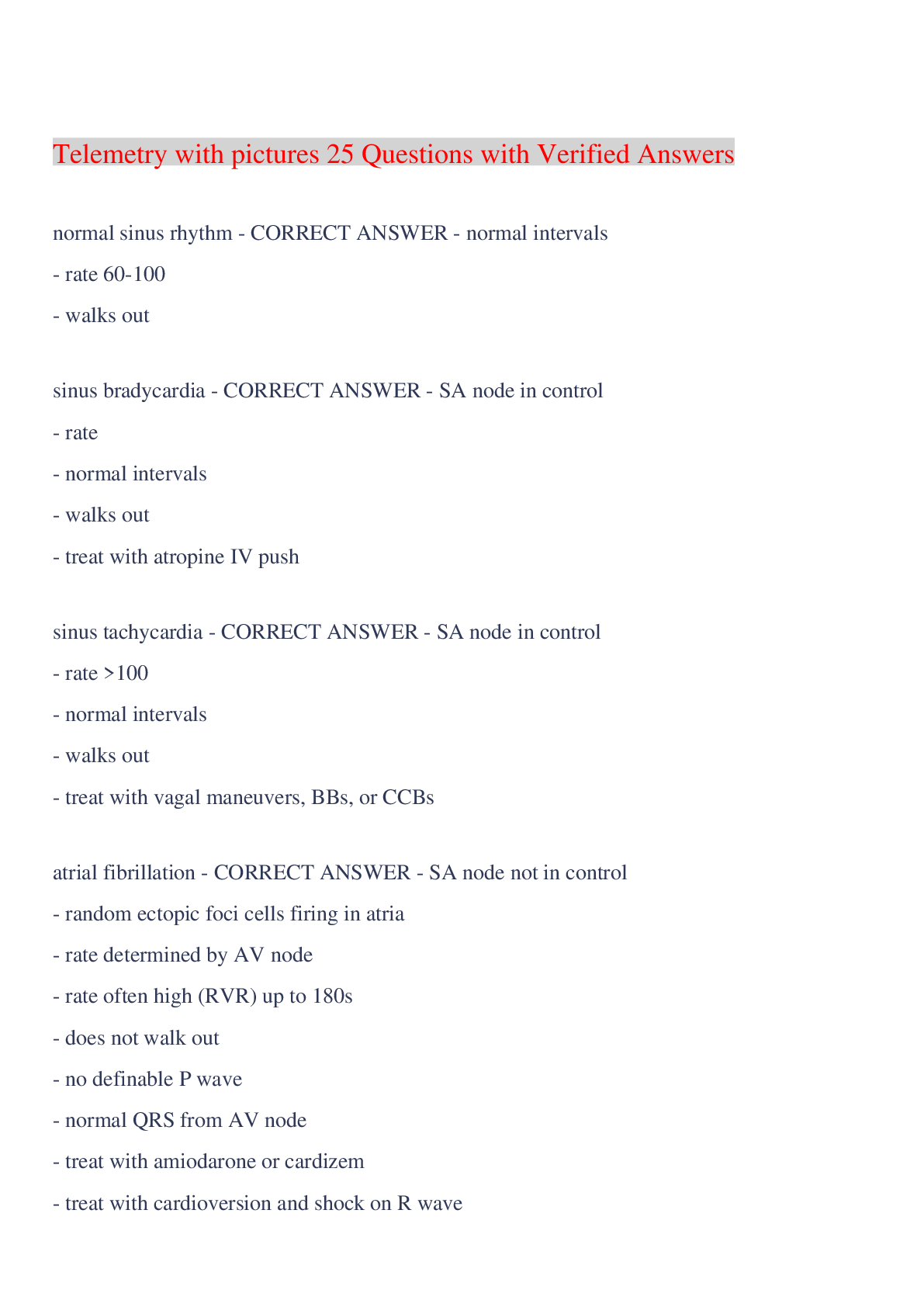 Preview image for Telemetry with pictures 25 Questions with Verified Answers,100% CORRECT