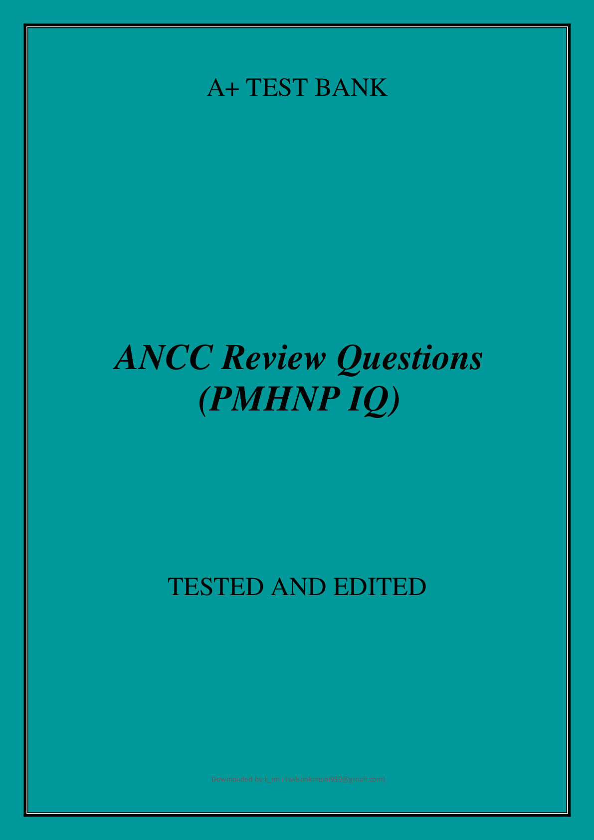 Preview image for ANCC Review Questions (PMHNP IQ)