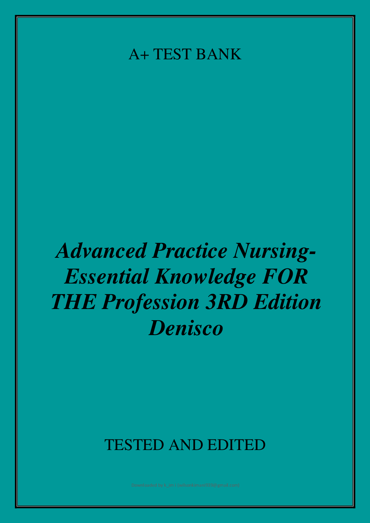 Preview image for Advanced Practice Nursing- EssentialKnowledge FOR  THE Profession 3RD Edition Denisco