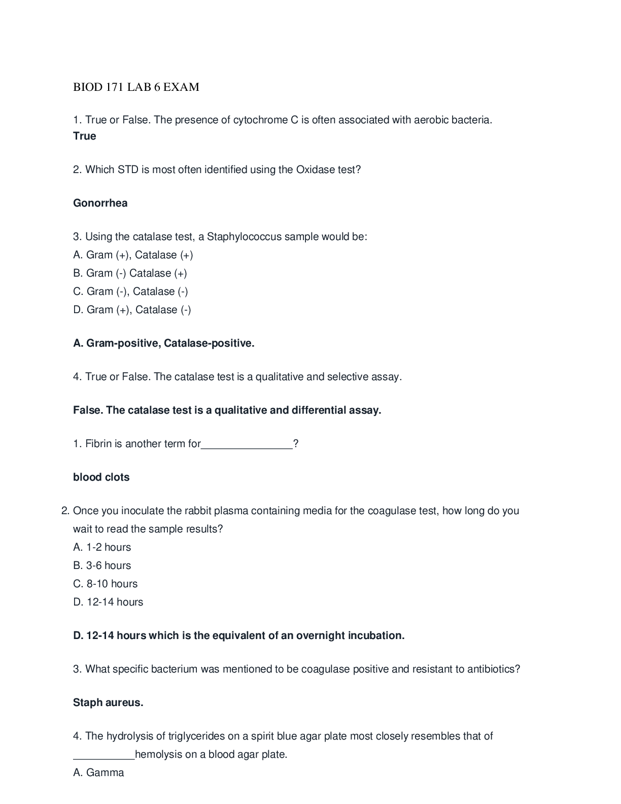 Preview image of BIOD 171 LAB 6 EXAM document