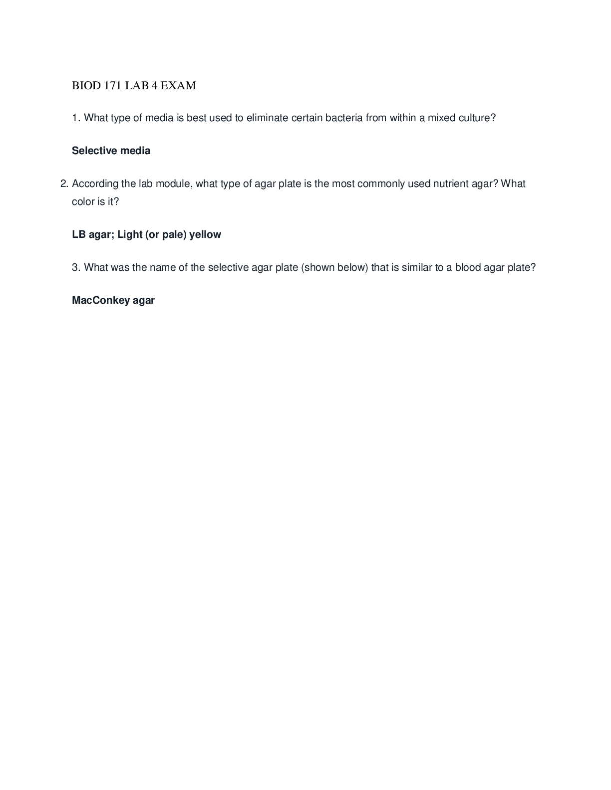 Preview image of BIOD 171 LAB 4 EXAM document