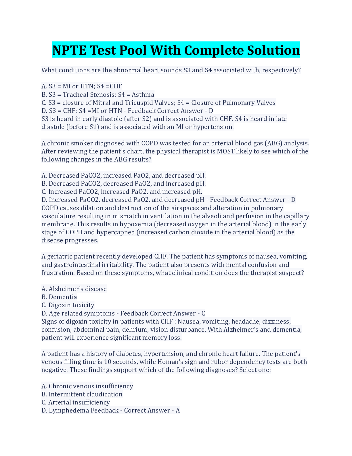 Preview image for NPTE Test Pool With Complete Solution