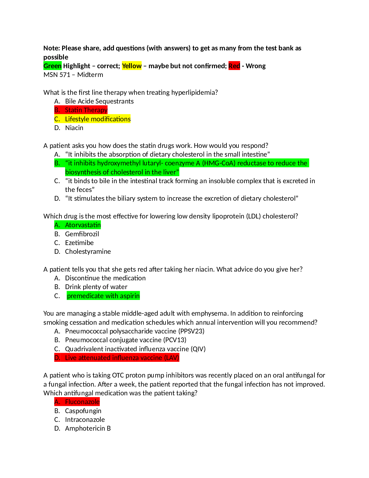 Preview image of MSN 571 Midterm 20232024 Fall Sem document