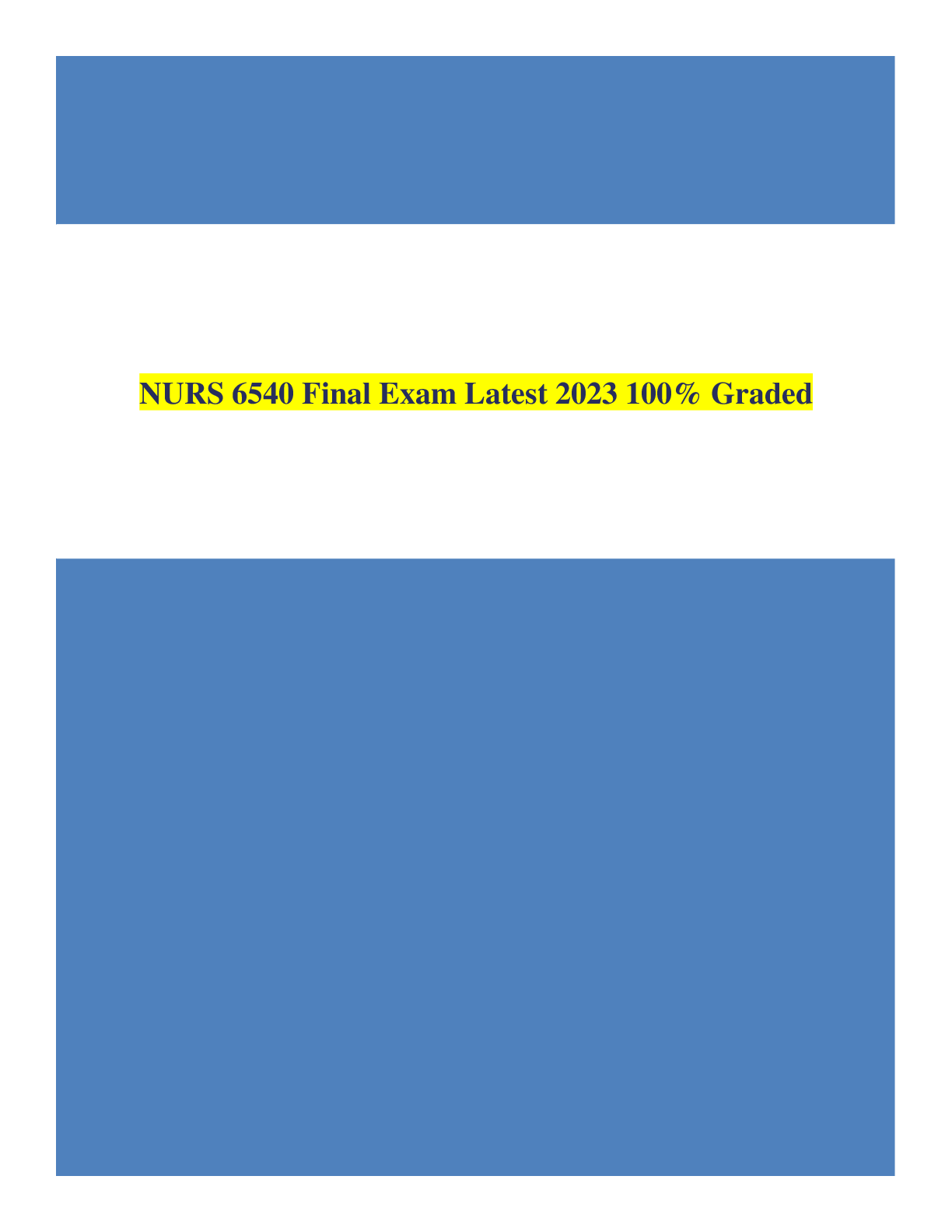 Preview image for NURS 6540 Final Exam