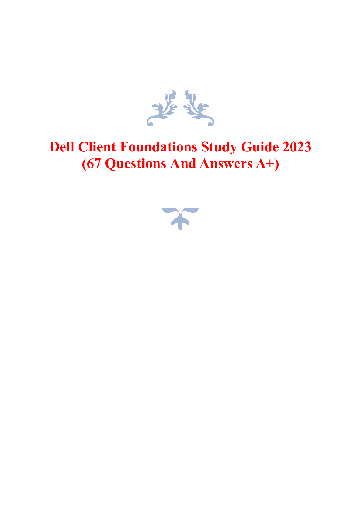 Preview image for Dell Client Foundations Study Guide 2023