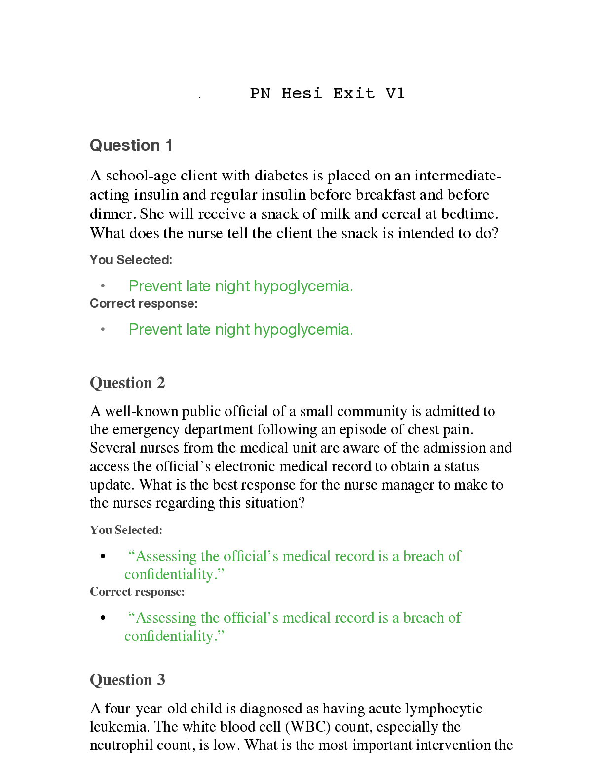 Preview image of PN Hesi Exit V1 2023 document