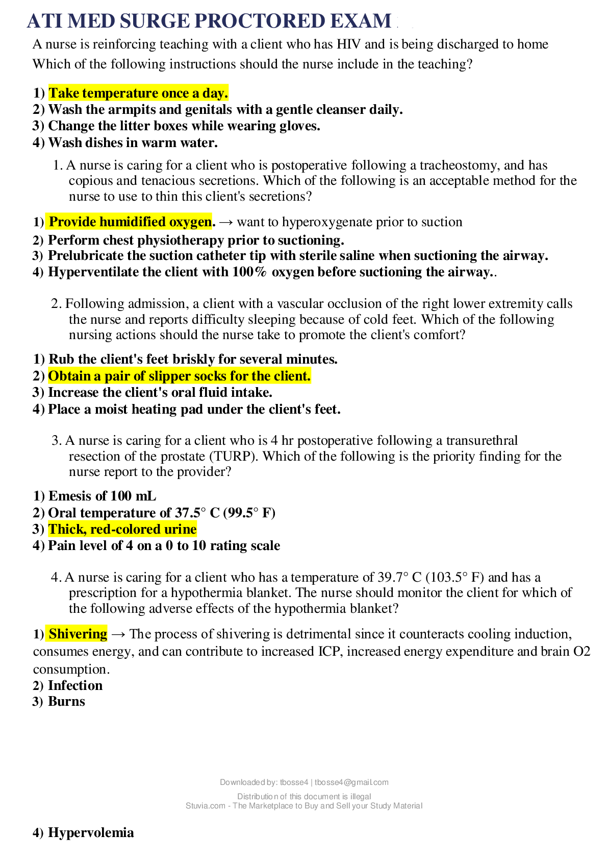 Preview image of ATI MED SURGE PROCTORED EXAM document