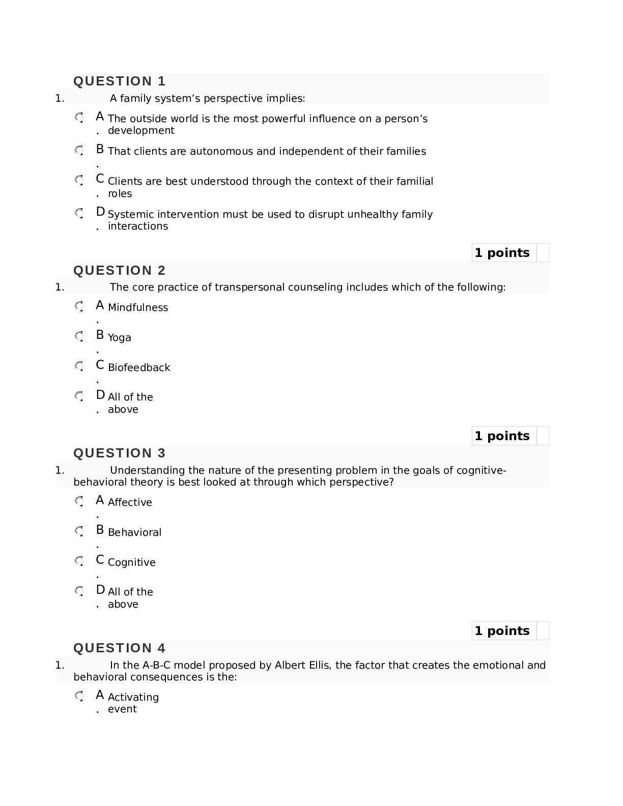 Preview image of COUN 6722 FINAL EXAM VERSION 1 2023 JULY COMPLETED document