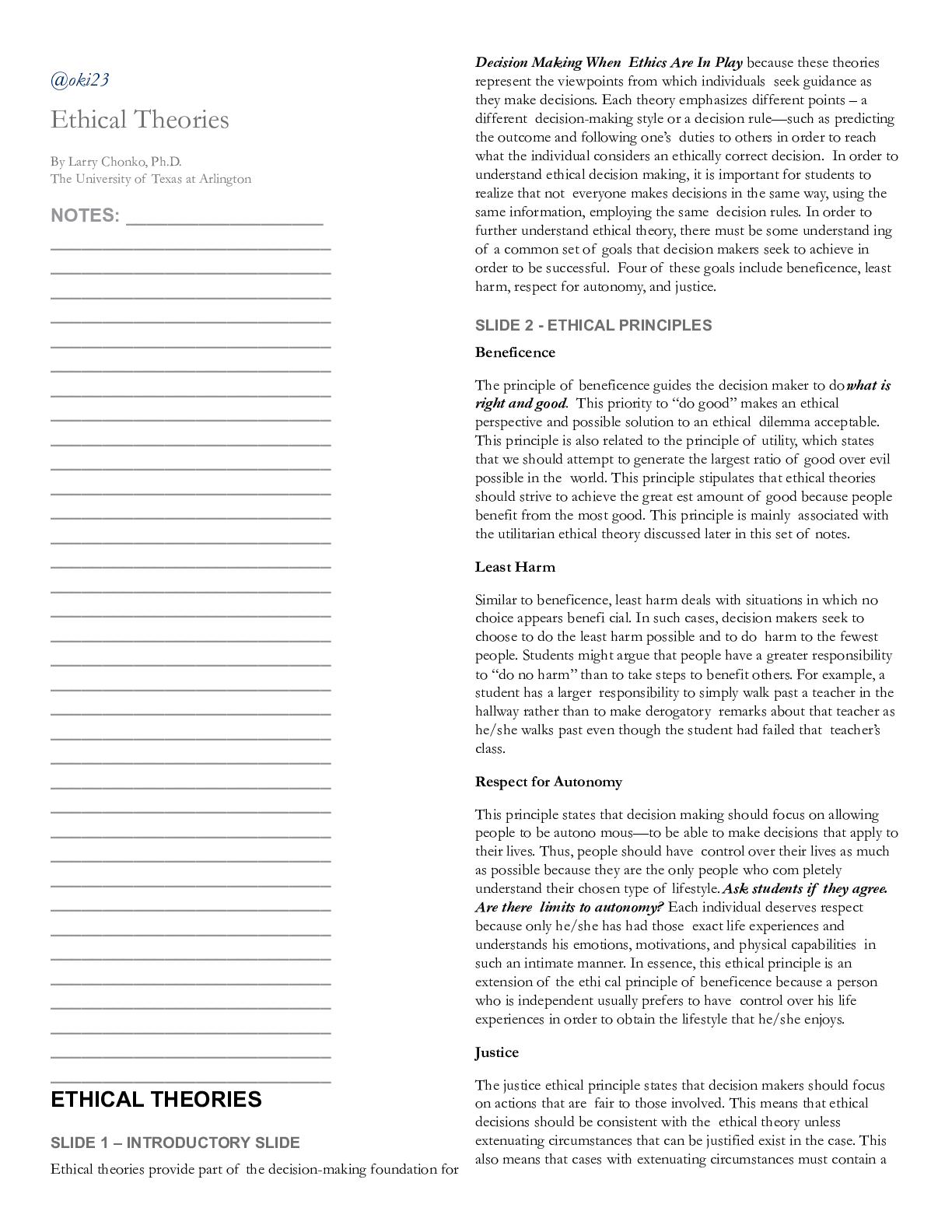 Preview image of Ethical Theories FULL Paper 2023 document