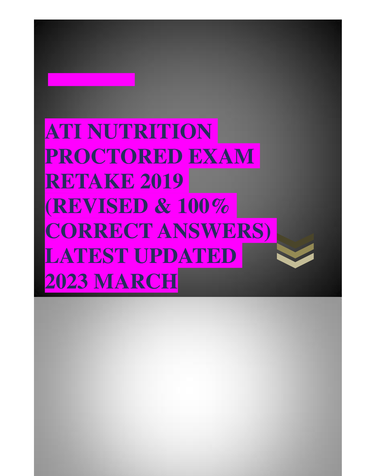 Preview image for ATI NUTRITION PROCTORED EXAM RETAKE 2019