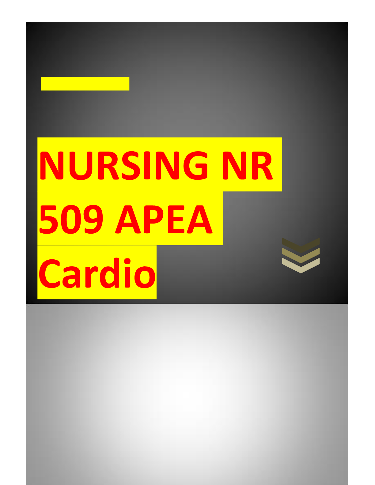 Preview image for Cardio APEA Questions and Answers with Explanations 2023.