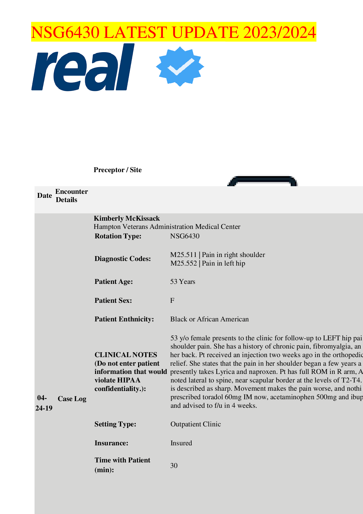 Preview image for NSG6430 LATEST UPDATE 2023/2024