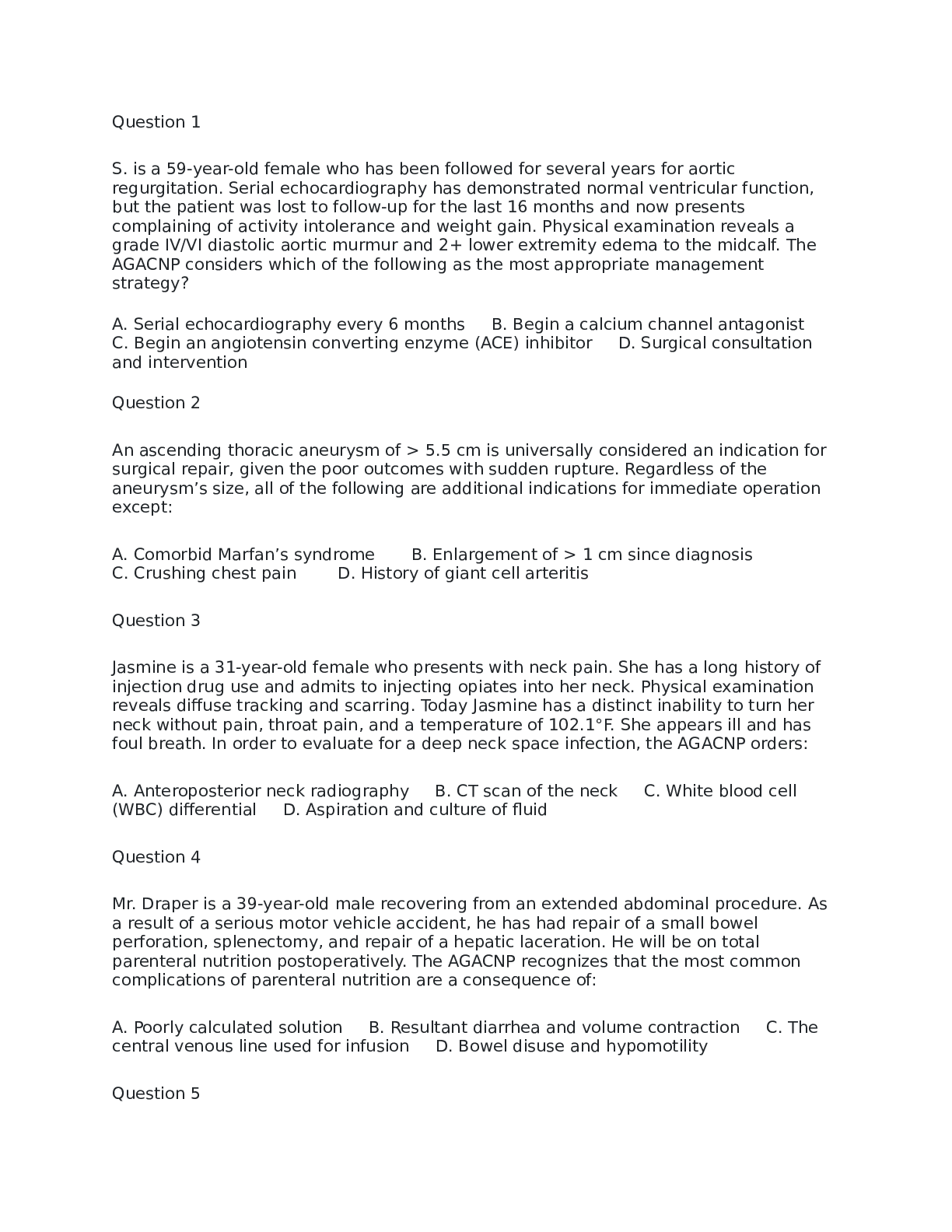 Preview image of NURS 6560 Midterm exam document