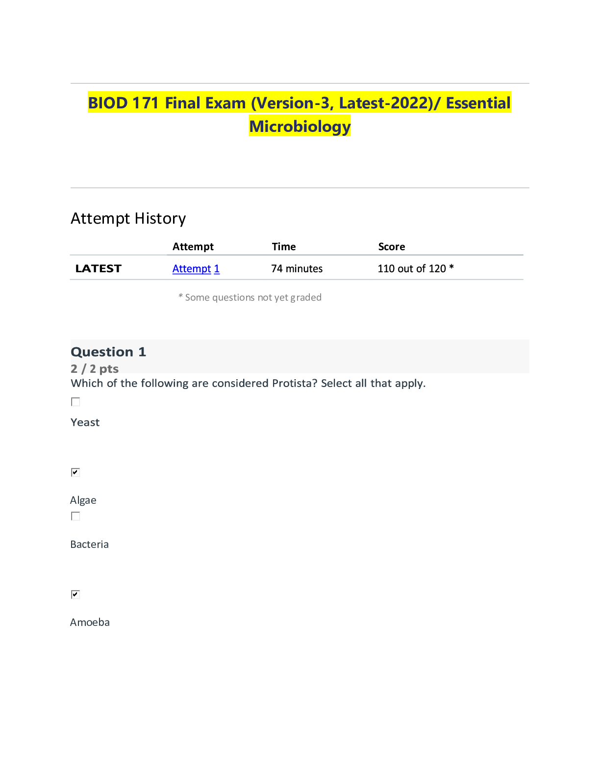 Preview image of BIOD 171 Final Exam  Essential Microbiology document