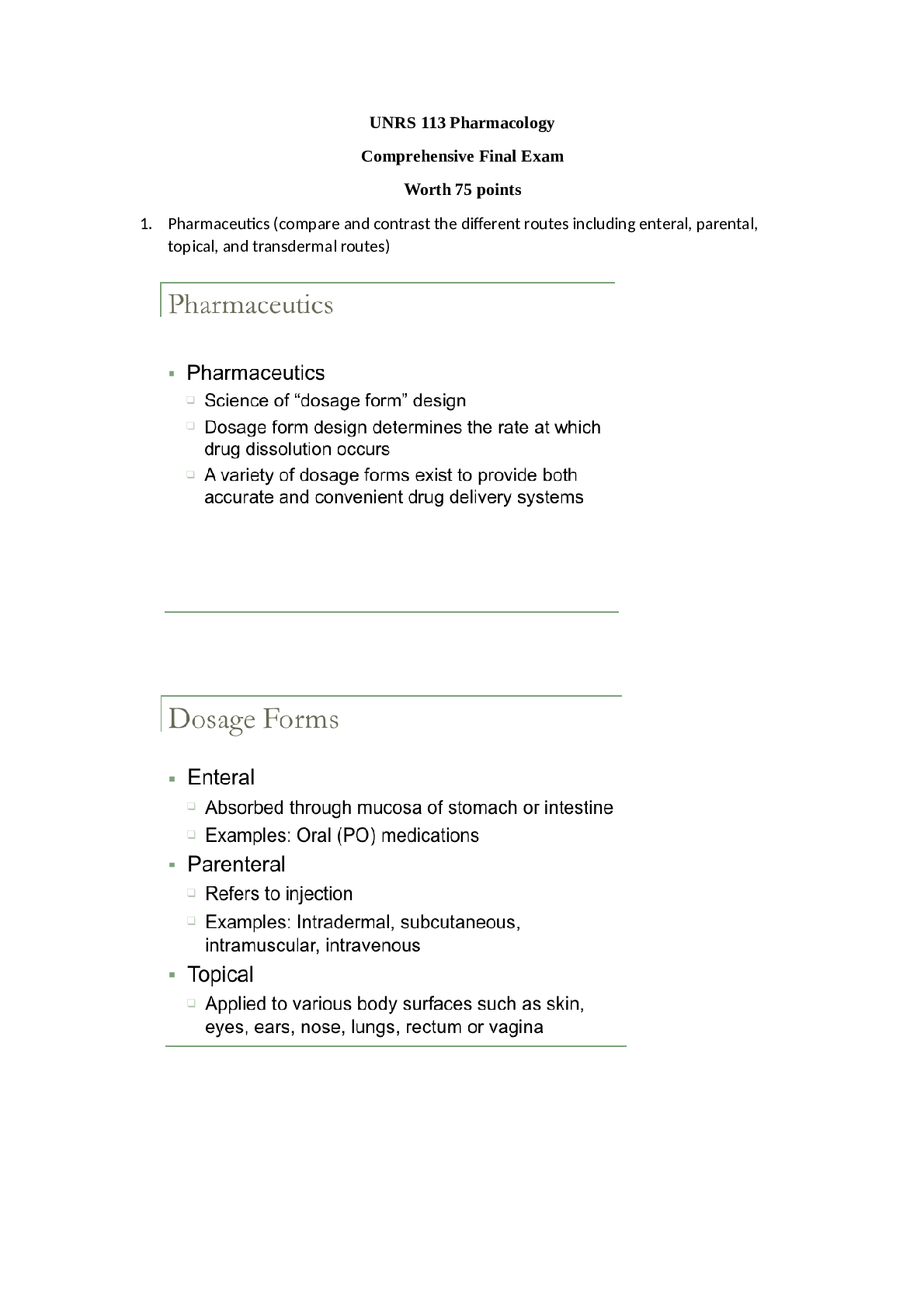Preview image for Pharmacology final exam study guide