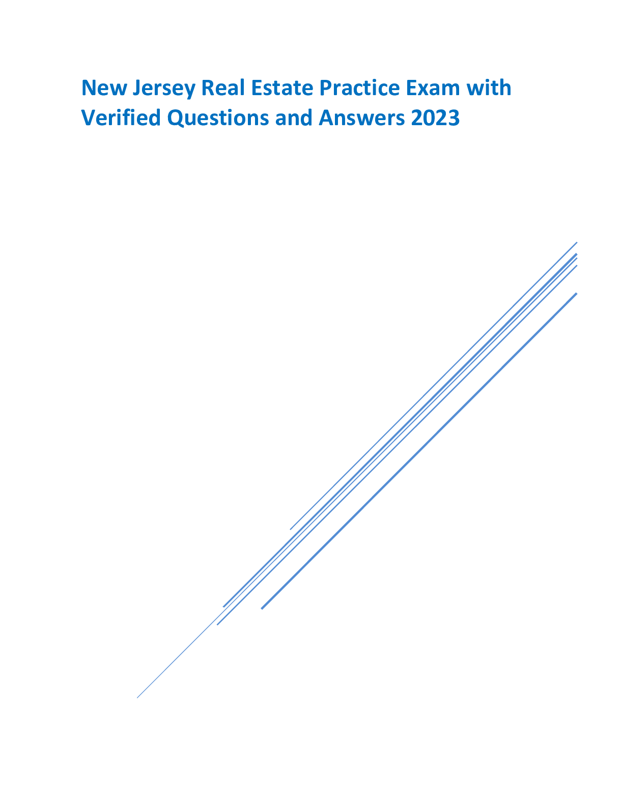 Preview of New Jersey Real Estate Practice Exam with Verified Questions and Answers 2023