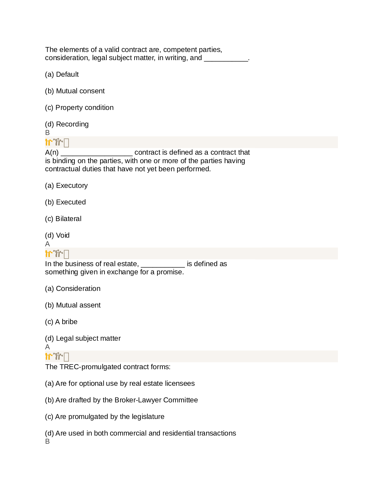 Preview image for Texas Promulgated Contracts-CHAMPIONS Exam 2022-2023.
