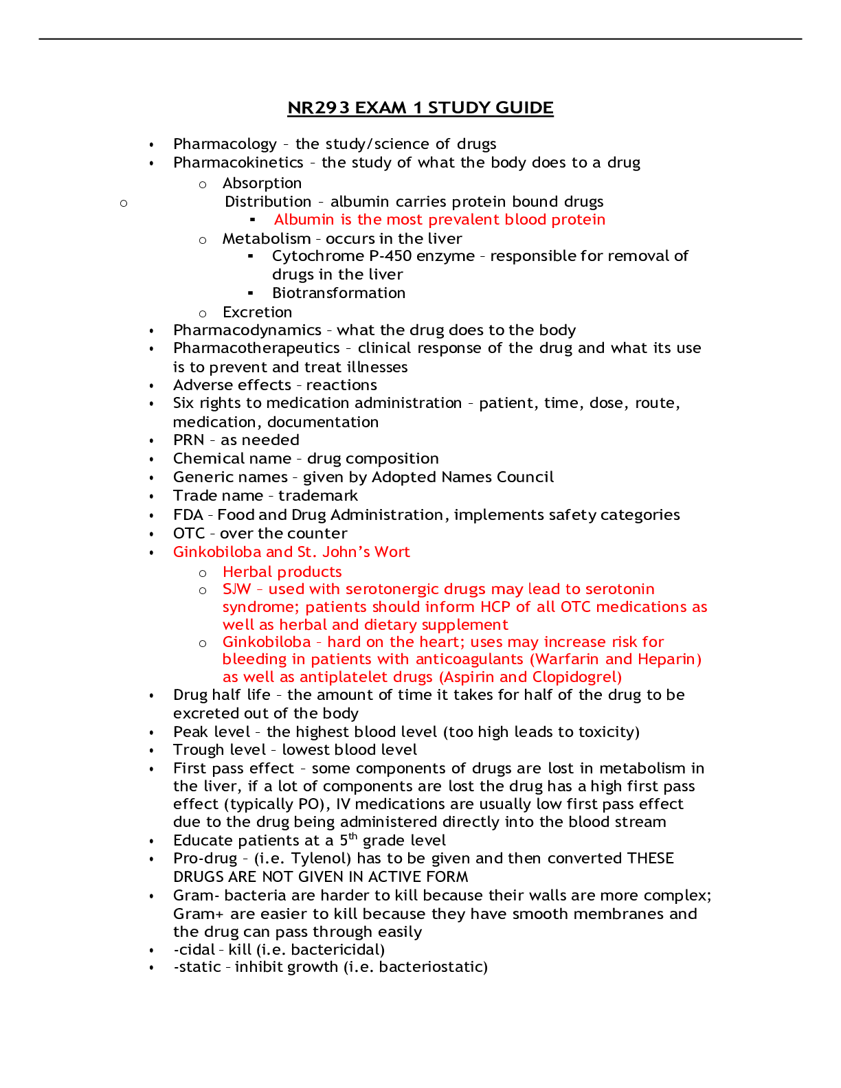 Preview image of NR293  EXAM STUDY GUIDE document